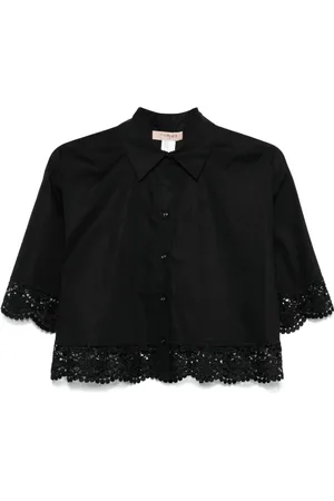 Twin-Set Camicia con rifinitura in pizzo