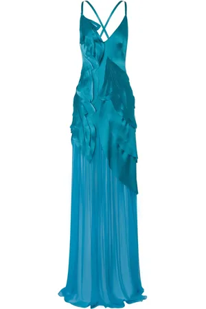 Alberta Ferretti Abito lungo con applicazione