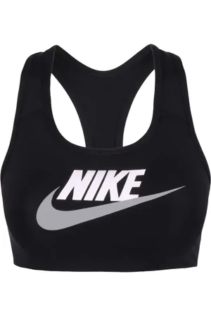 Nike Reggiseno sportivo Dri-FIT Swoosh medium-support "Black/White"