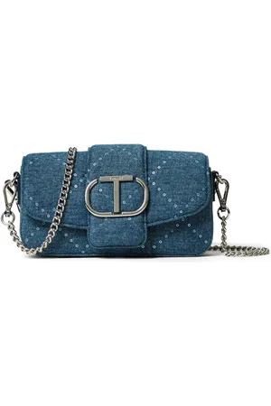 Twin-Set Borsa a tracolla Oval T denim