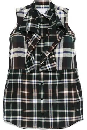 SACAI Abito corto a quadri