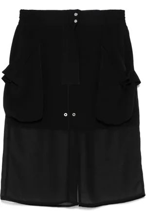 Pinko Gonna midi con inserti semi trasparenti