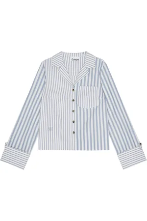 Ganni Camicia crop a righe