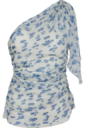 Victoria Beckham Top monospalla a fiori