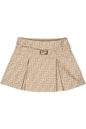 Fendi Gonna plissettata con monogramma FF