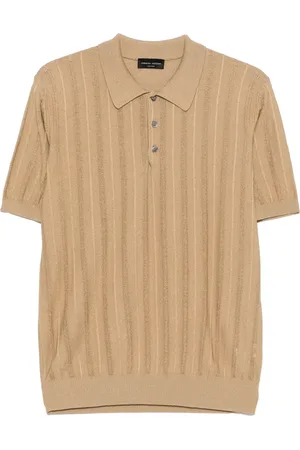 Roberto Collina Polo in maglia traforata