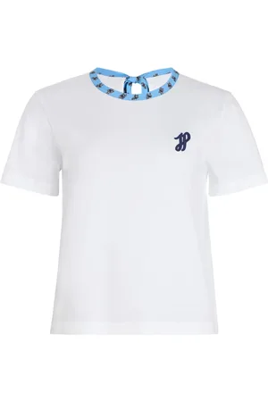 Patou T-shirt in cotone biologico con colletto a contrasto