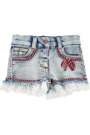 MONNALISA Shorts denim con dettagli in pizzo