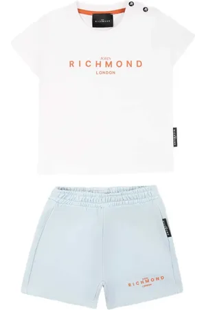 John Richmond Set T-shirt e shorts con logo