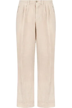 Boglioli Pantaloni in lino con pieghe