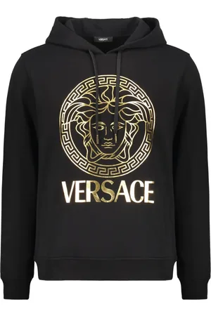 VERSACE Felpa in cotone con cappuccio