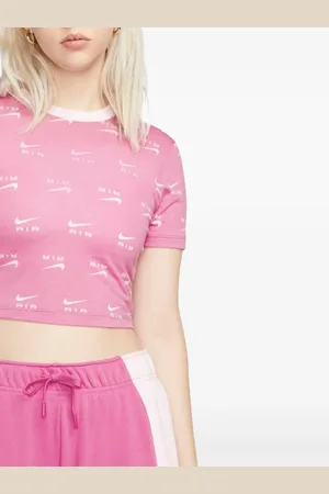 Nike Top a maniche corte con stampa "Pink/White"