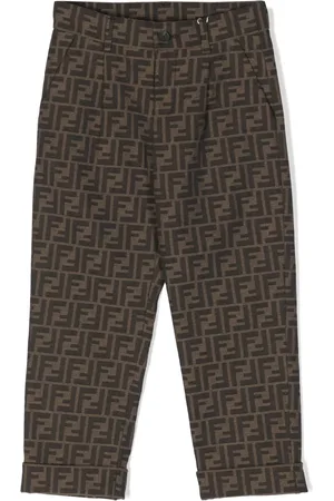 Fendi Pantaloni con ricamo FF jacquard