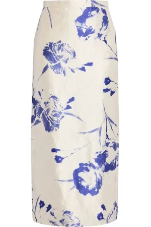 Erdem Gonna midi con stampa a fiori