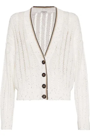 Brunello Cucinelli Cardigan con dettaglio Monili