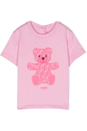 Fendi T-shirt con logo floccato