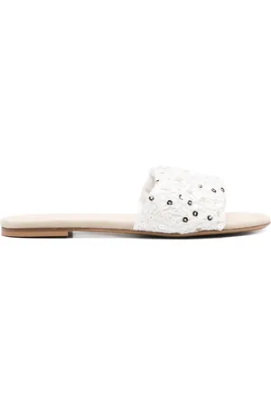 PESERICO SIGN Sandali slides con paillettes