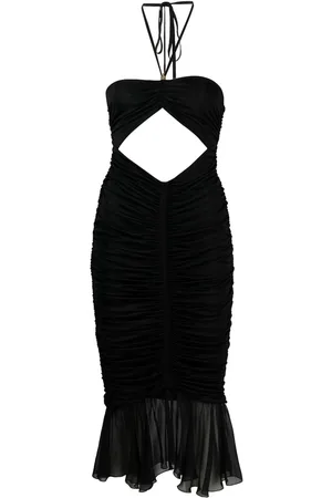 BLUMARINE Abito midi con dettaglio cut-out