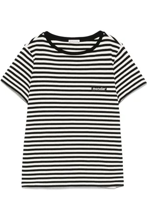 Moncler T-shirt in cotone a righe