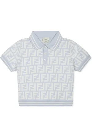Fendi Polo in jersey con logo FF