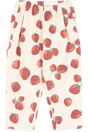 Konges Sløjd Pantaloni con stampa fragole