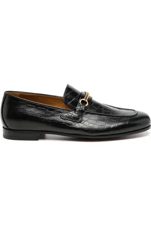 Tom Ford Mocassini in pelle con effetto coccodrillo