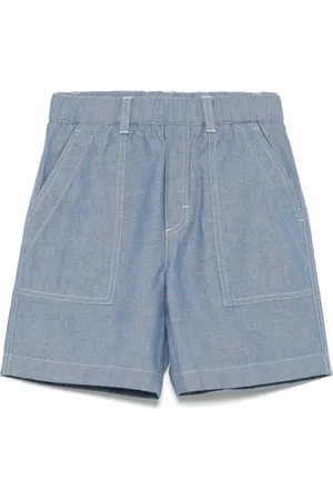 Moncler Shorts in chambray di cotone