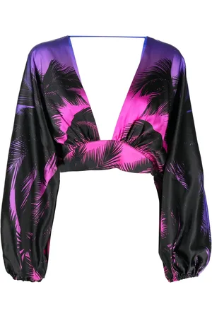 Retrofete Top Clarisa con stampa Palm Tree