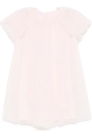 Fendi Abito in tulle con logo