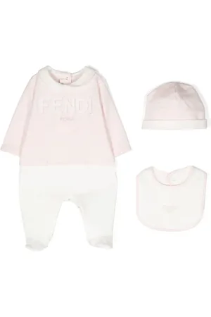 Fendi Set neonato con ricamo