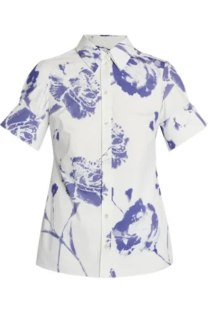 Erdem Camicia a maniche corte con motivo a fiori