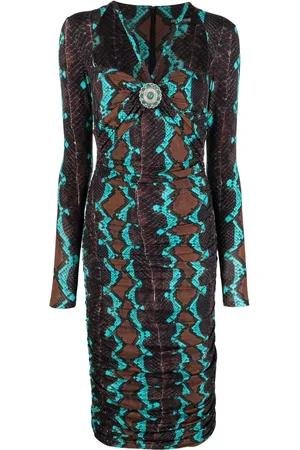 Roberto Cavalli Abito midi con stampa