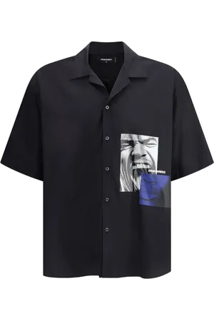 Dsquared2 Camicia in cotone con stampa grafica