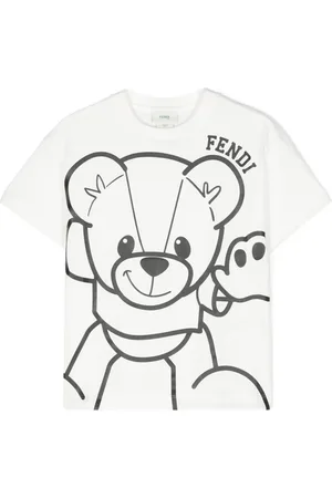 Fendi T-shirt in cotone con stampa grafica