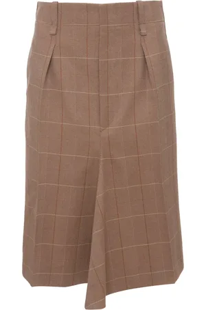 Victoria Beckham Gonna asimmetrica a quadri