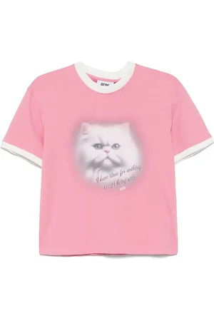 GCDS T-shirt con stampa gatto
