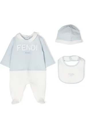 Fendi Set neonato con ricamo