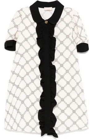 Elisabetta Franchi Abito con motivo monogramma