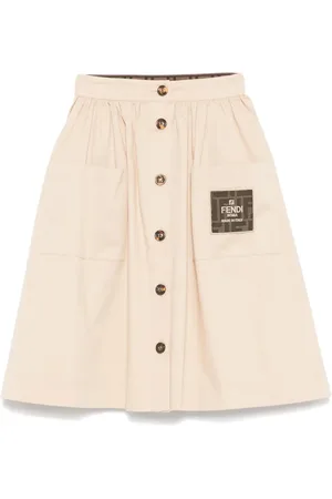 Fendi Gonna con applicazione logo
