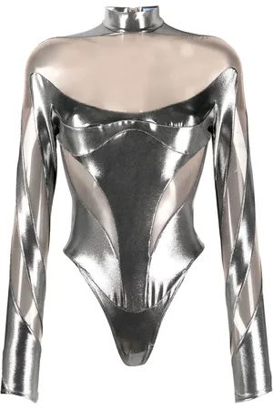 MUGLER Body con inserti semi trasparenti