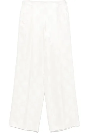 Fendi Pantaloni a fiori jacquard