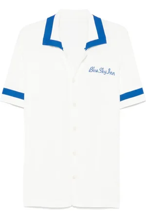 BLUE SKY INN Camicia con inserti in maglia