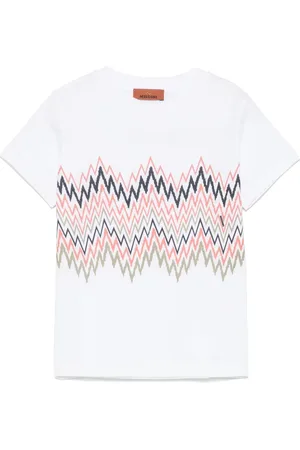 Missoni T-shirt con stampa a zigzag