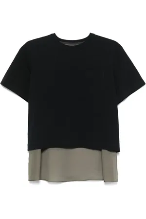 SACAI T-shirt con design a inserti
