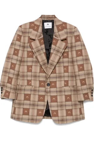 Marine Serre Blazer a quadri in jacquard