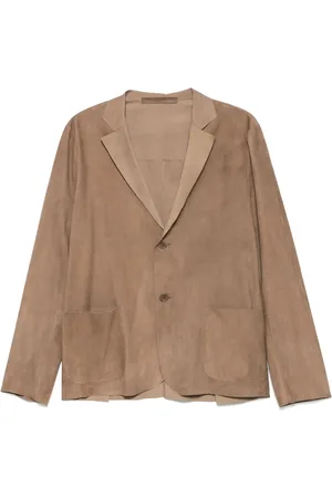 SALVATORE SANTORO Blazer in pelle scamosciata
