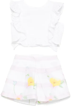 Lapin House Set shorts con pizzo sangallo