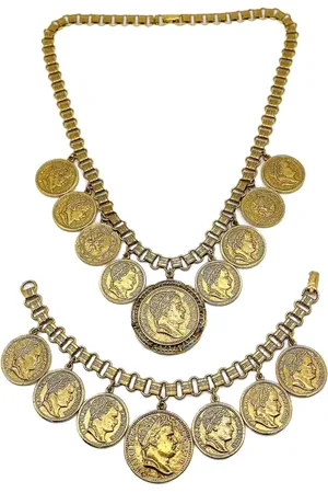 JENNIFER GIBSON JEWELLERY Collana con pendente Goldette Chunky Coin
