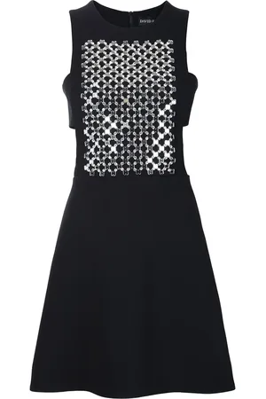 DAVID KOMA Mirror and crystal A-line dress