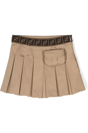 Fendi Gonna plissettata con motivo FF